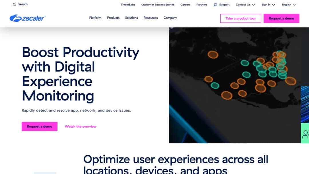 Zscaler Digital Experience screenshot