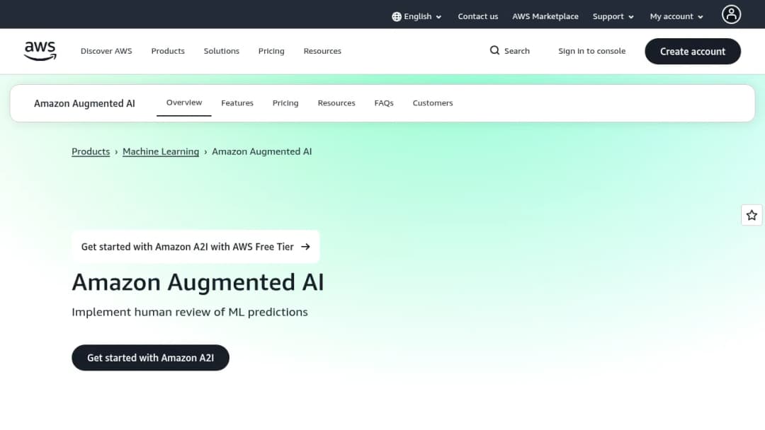 Amazon Augmented AI screenshot