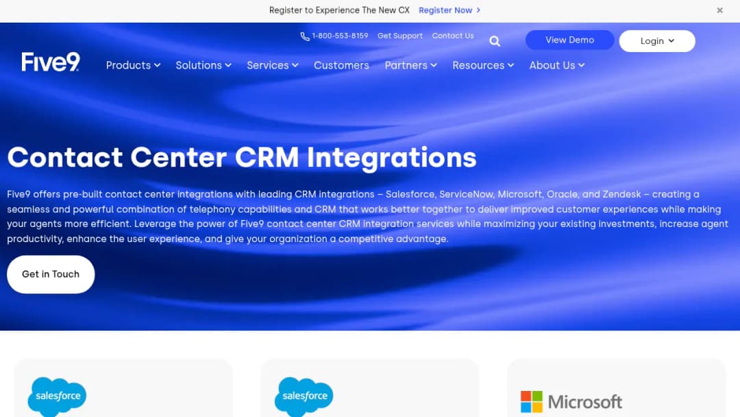 Five9 CRM Integrations screenshot
