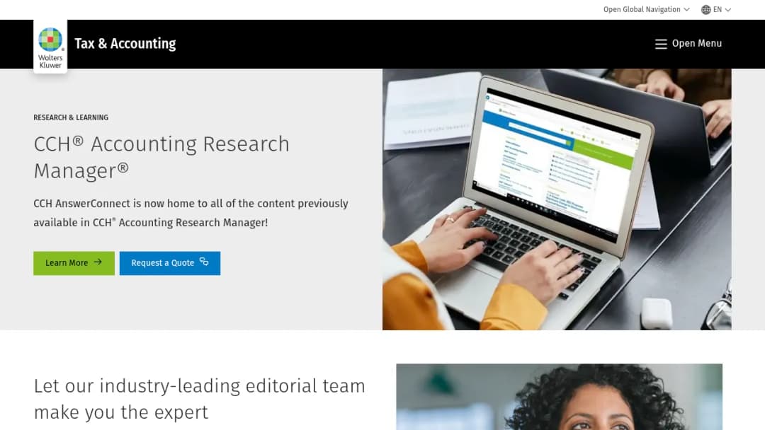 Wolters Kluwer CCH® Accounting Research Manager® screenshot