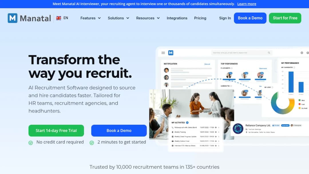 Manatal screenshot