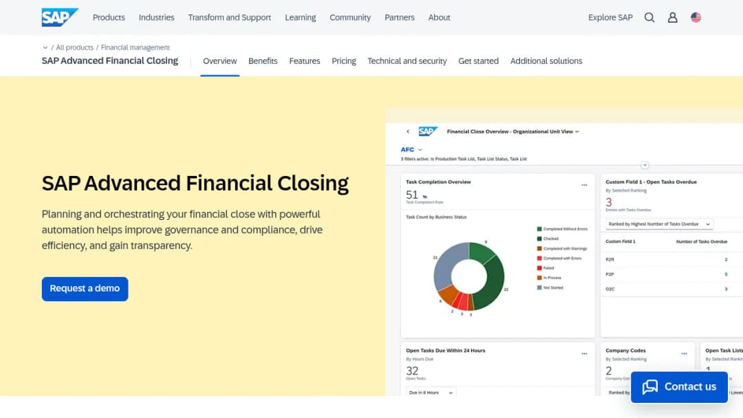 SAP Advanced Financial Closing screenshot