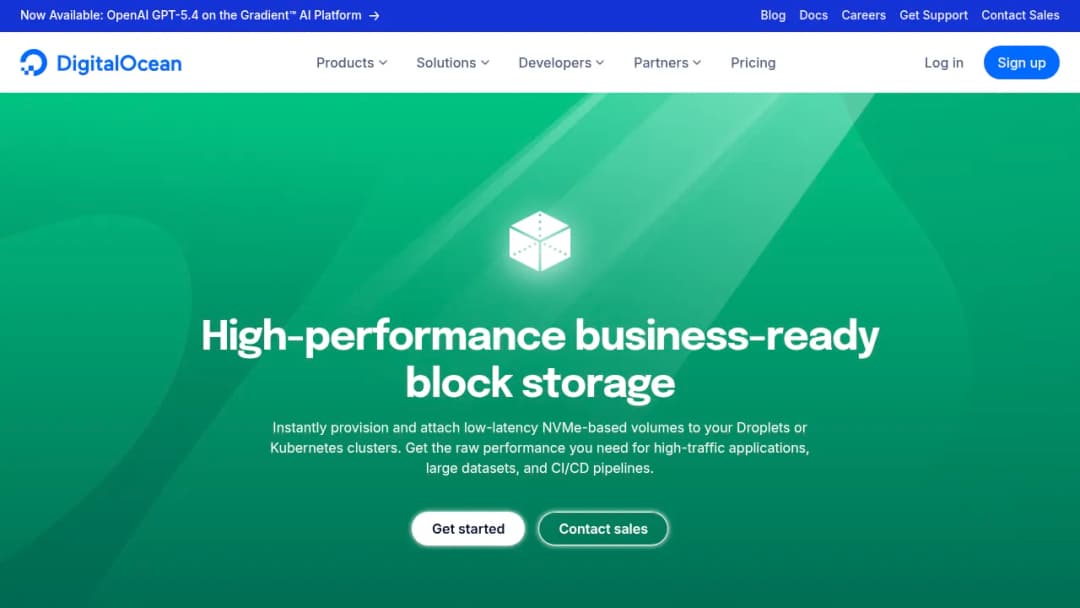 DigitalOcean Volume Block Storage screenshot