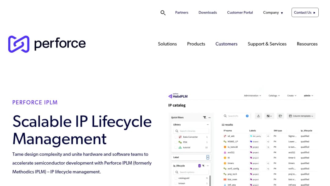 Perforce IPLM screenshot