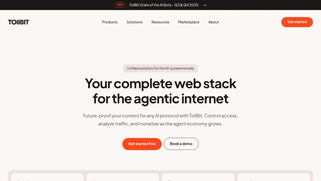 TollBit screenshot
