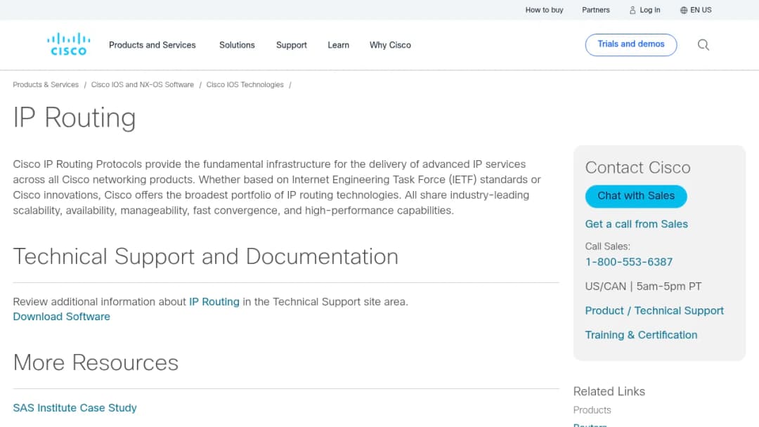 Cisco IP Routing screenshot