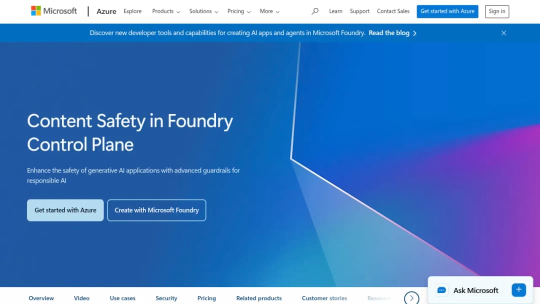 Azure AI Content Safety screenshot