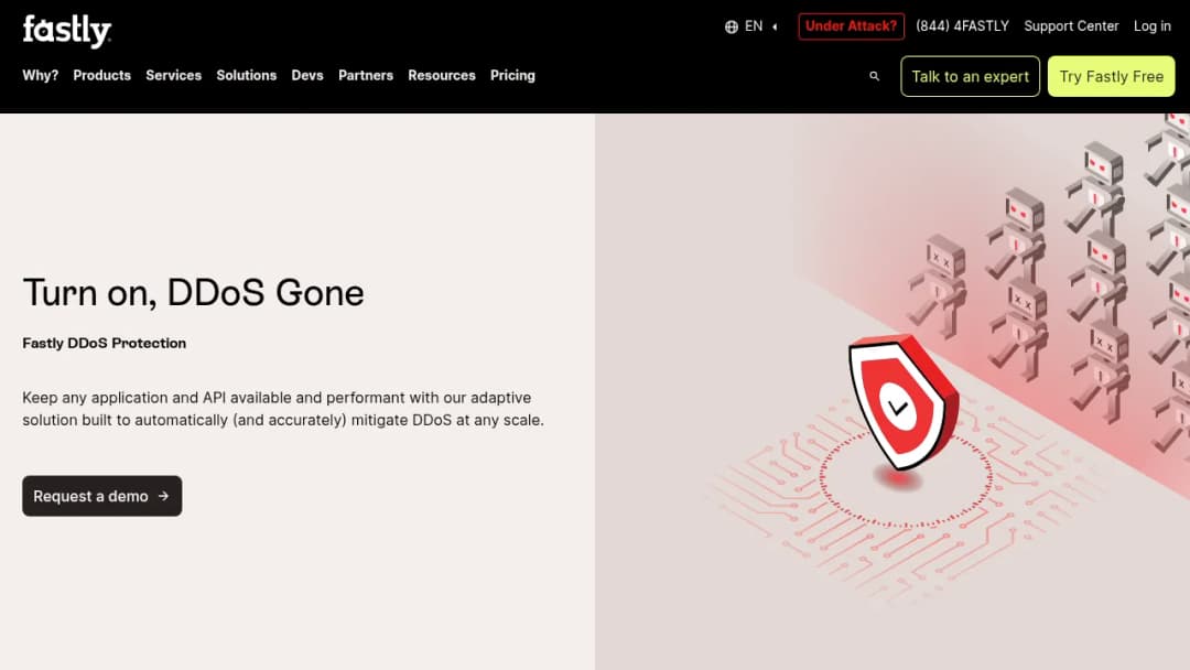 Fastly DDoS Protection screenshot