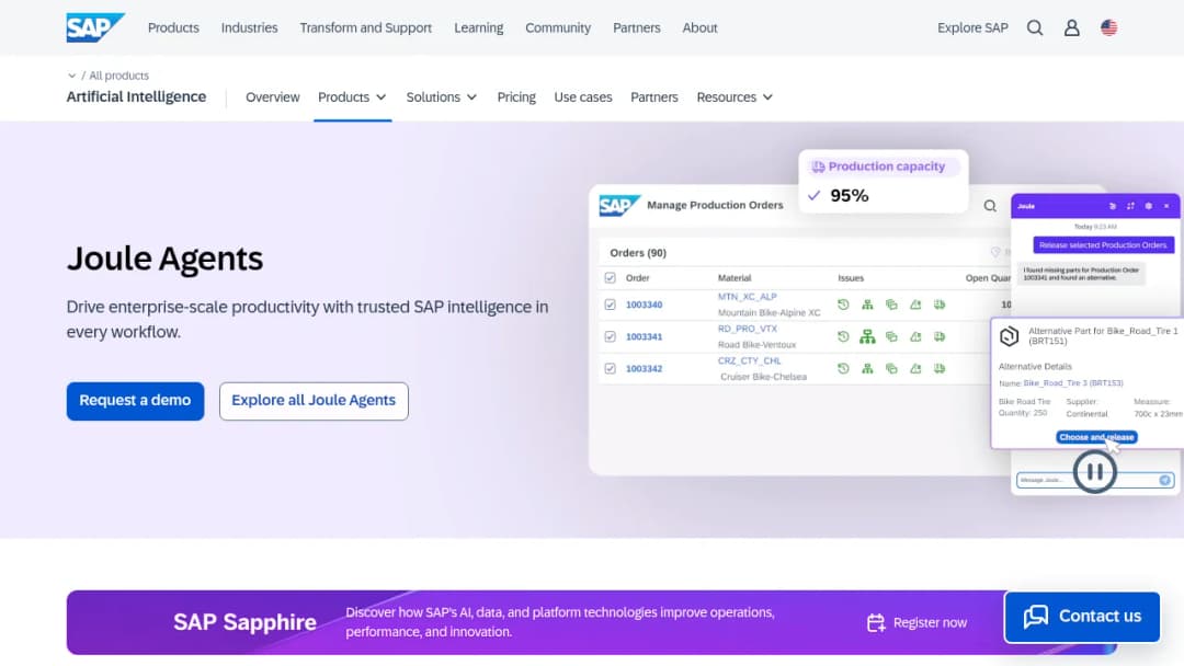 SAP Joule Agents screenshot