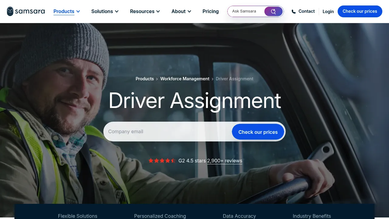 Samsara Driver Assignment screenshot