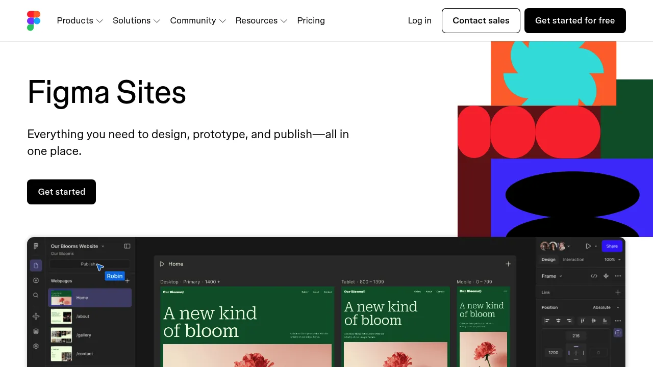 Figma Sites screenshot