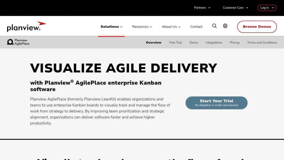 Planview® AgilePlace screenshot