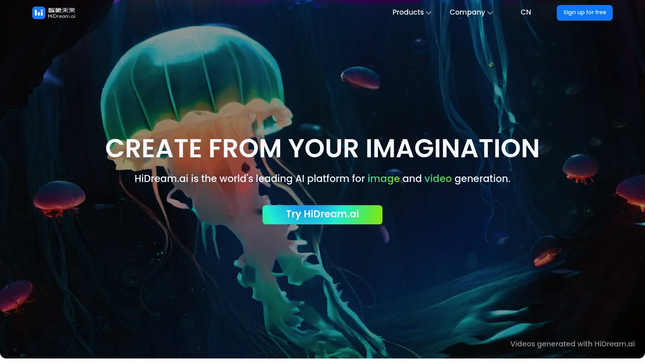 HiDream.ai screenshot