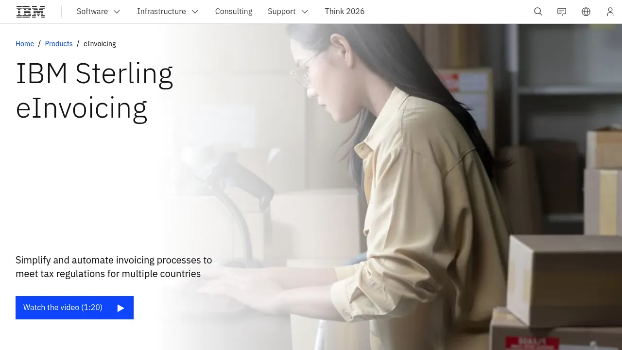 IBM Einvoicing screenshot