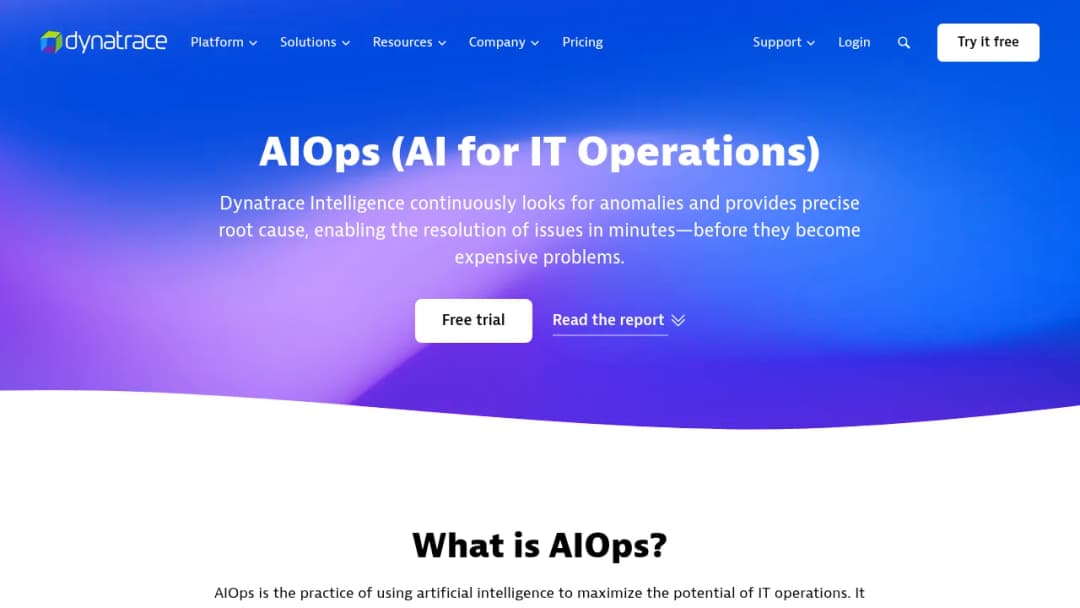 Dynatrace AIOps screenshot