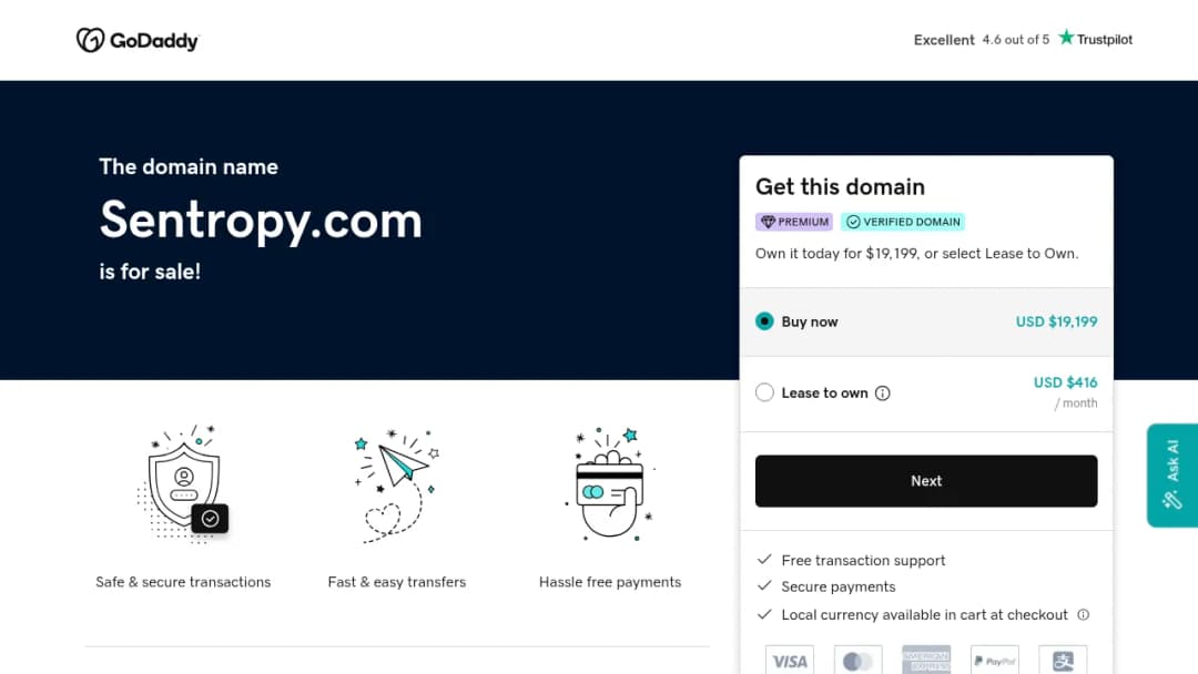 Sentropy screenshot