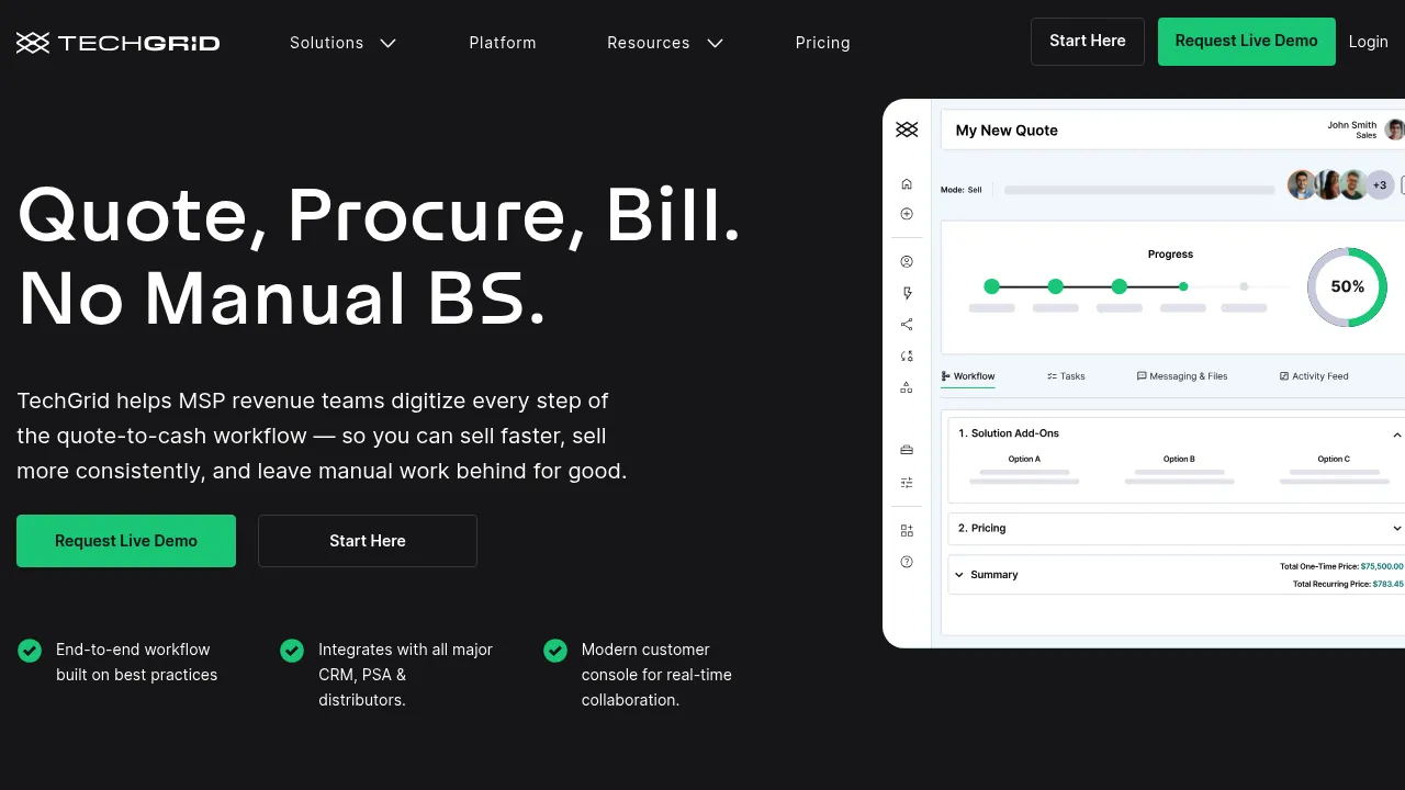 TechGrid screenshot