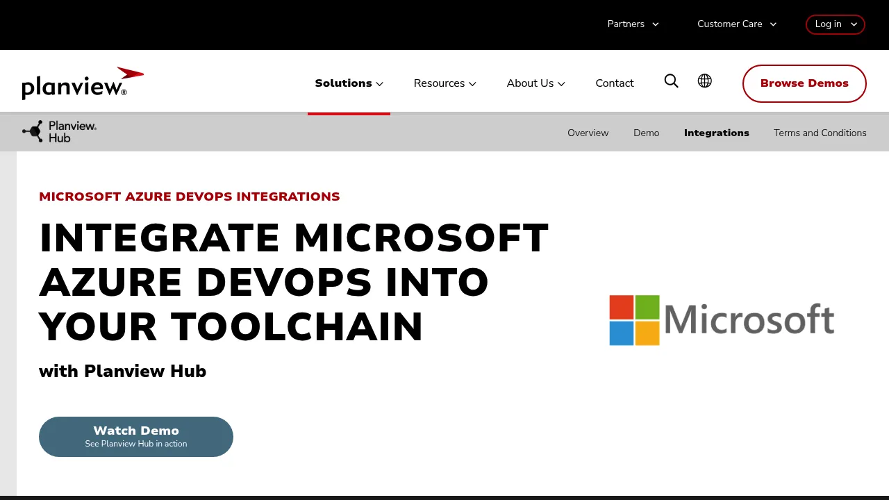 Planview Microsoft Azure DevOps screenshot