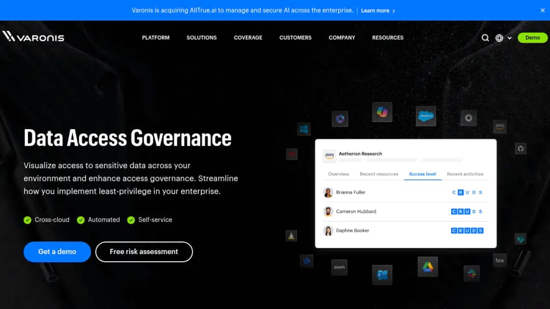 Varonis DataPrivilege screenshot