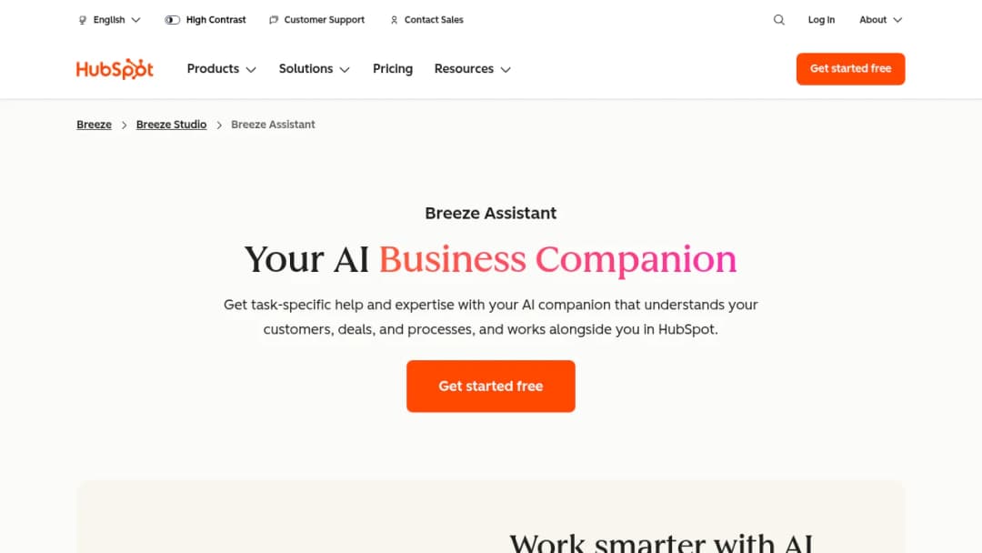 HubSpot AI Assistant screenshot