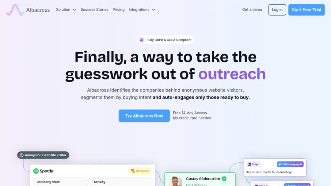 Albacross screenshot