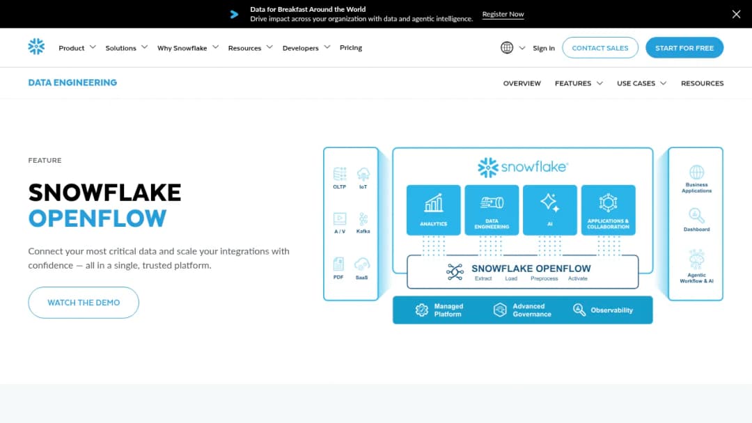 Snowflake Openflow screenshot