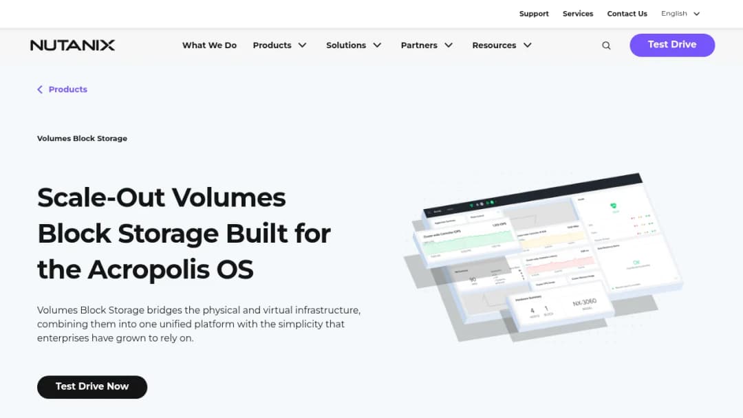 Nutanix Volumes Block Storage screenshot