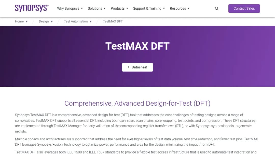 Synopsys TestMAX DFT screenshot