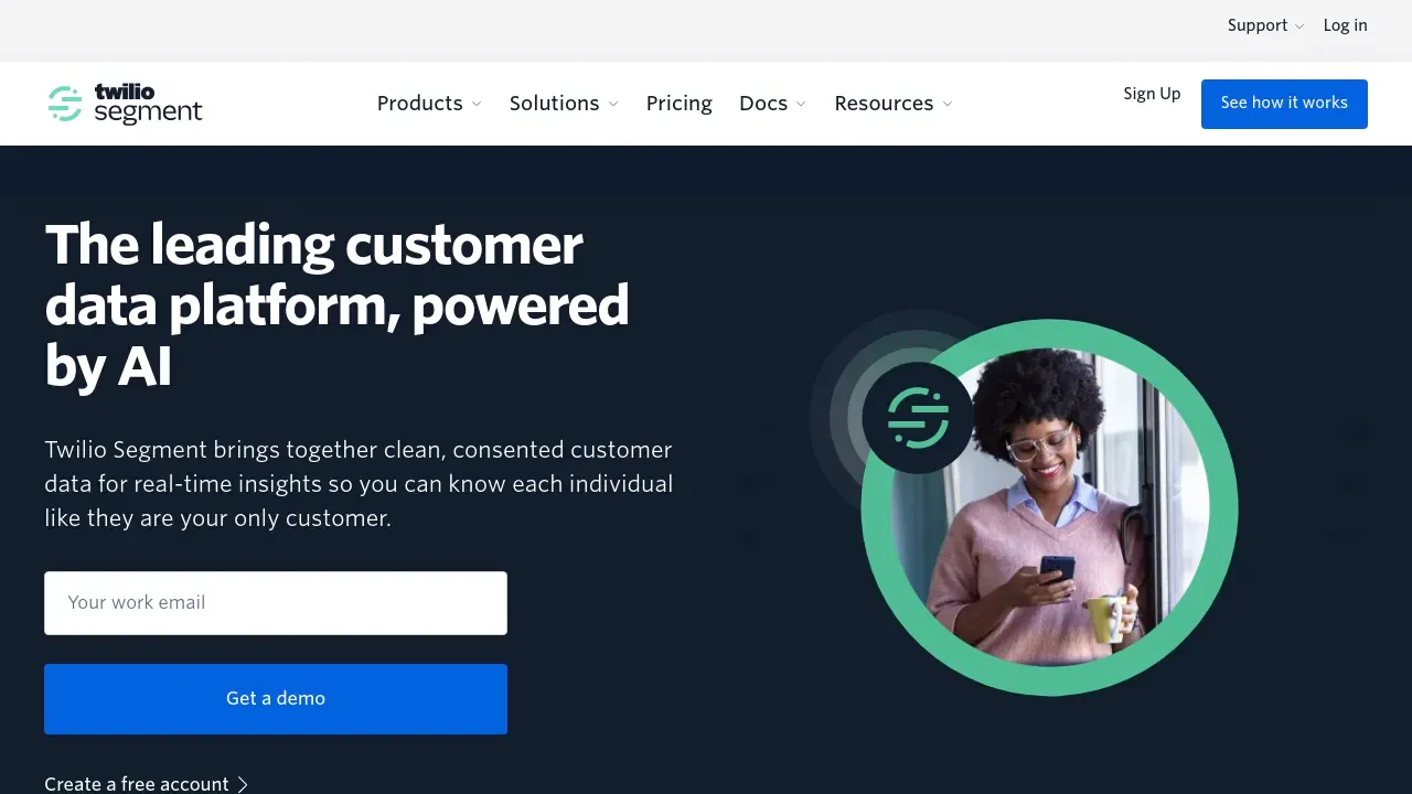 Twilio Segment screenshot