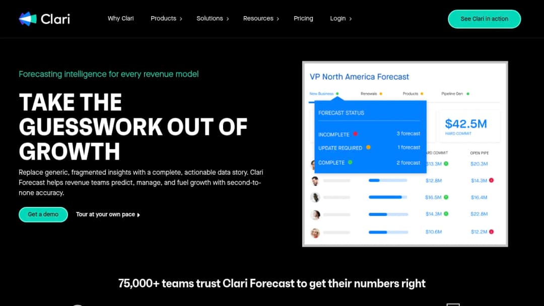 Clari Forecast screenshot