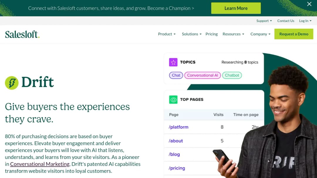 Salesloft Drift screenshot