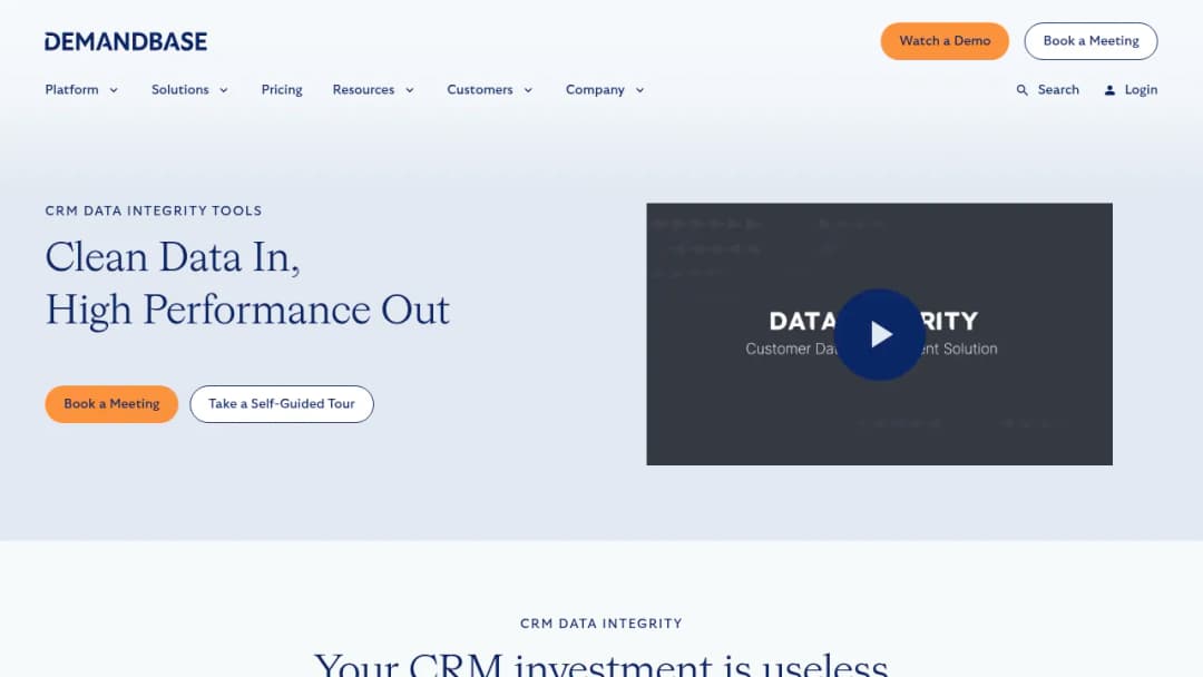 DemandBase Data Integrity screenshot