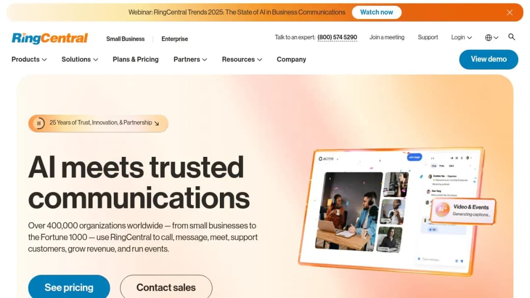 RingCentral screenshot