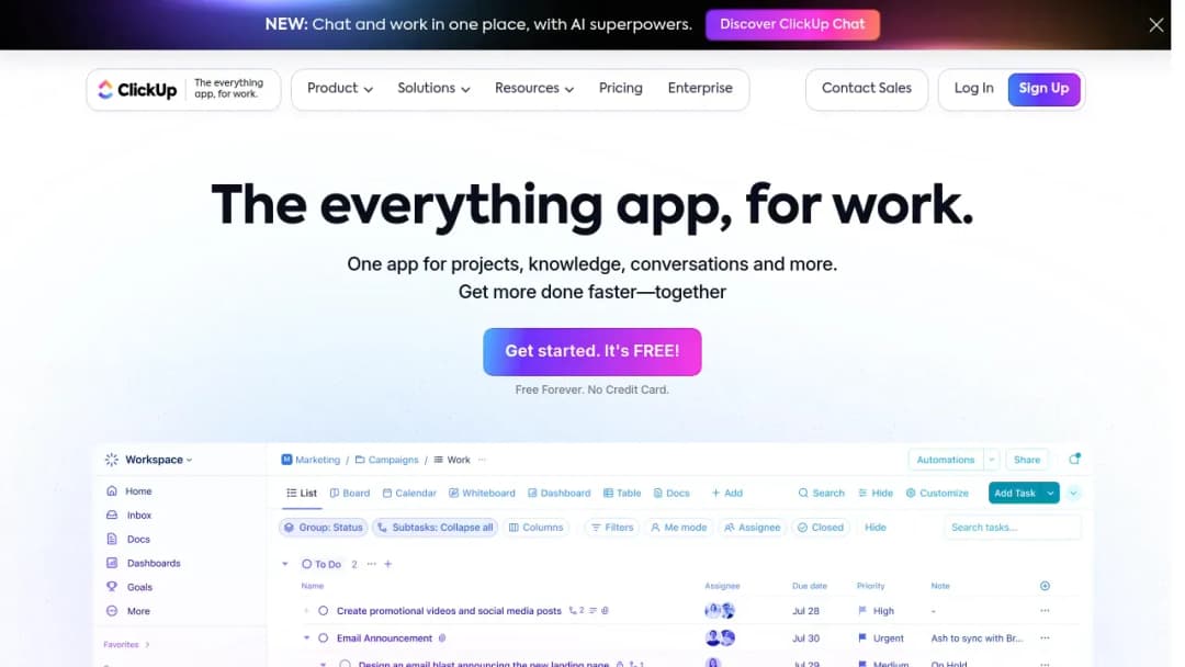 ClickUp screenshot