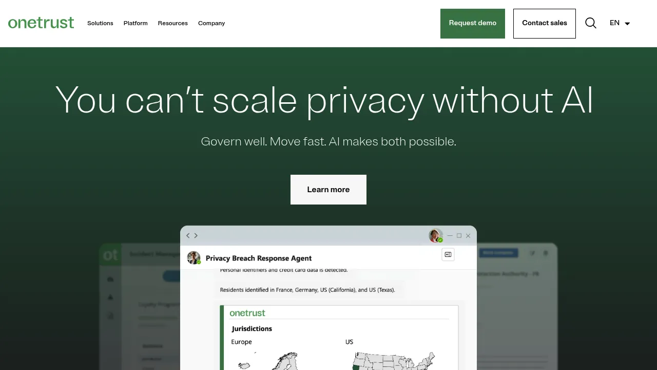 OneTrust screenshot