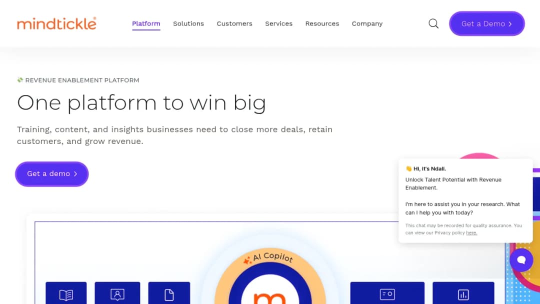 Mindtickle Platform screenshot