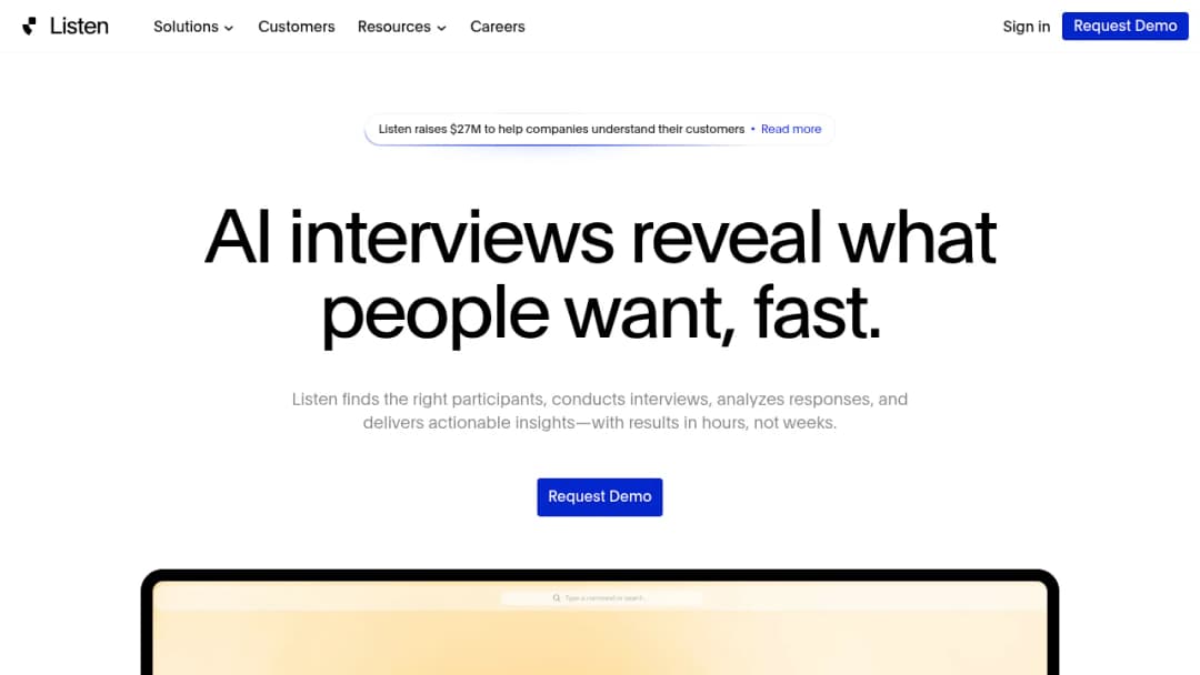 Listen Labs screenshot