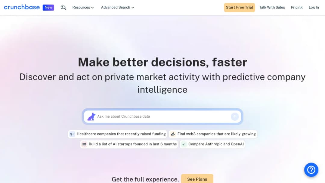 CrunchBase screenshot