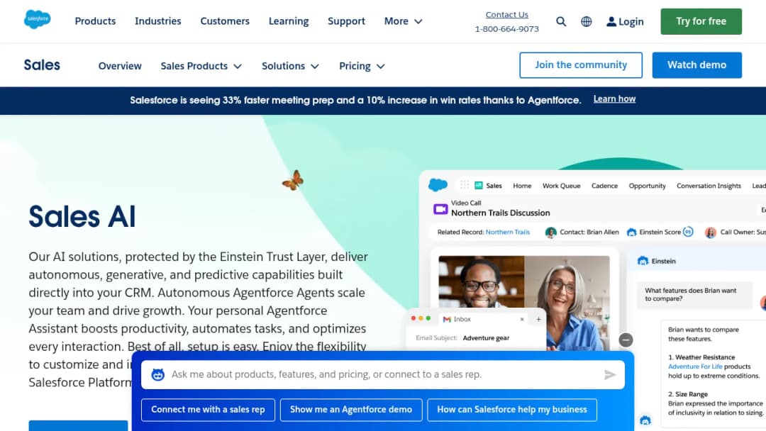 Salesforce Sales AI screenshot