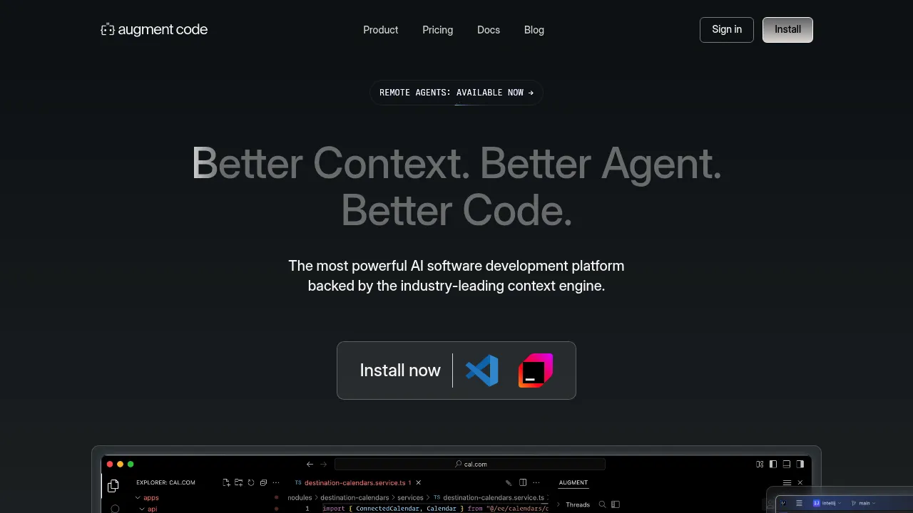Augment Code screenshot