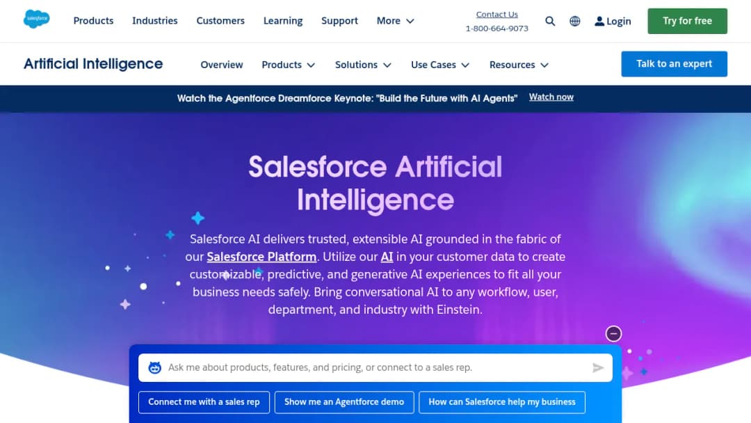 Salesforce AI screenshot