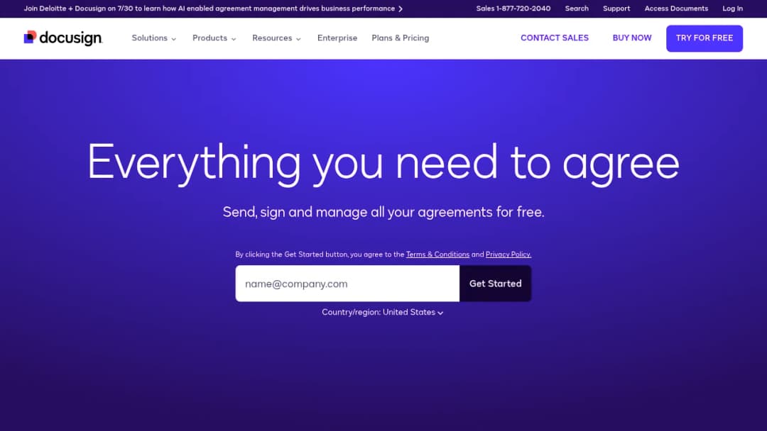 Docusign screenshot